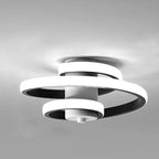 Spiral LED Ceiling Light: Modern Minimalist Indoor Lighting Fixture for Living Room