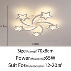 Modern LED Star Chandelier with Remote Control Indoor Lighting