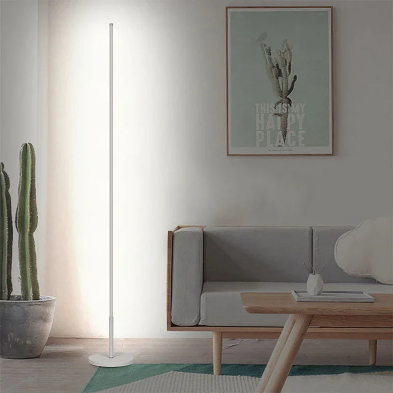 LED Cylindrical Floor Lamp Industrial Bedroom Standing Light