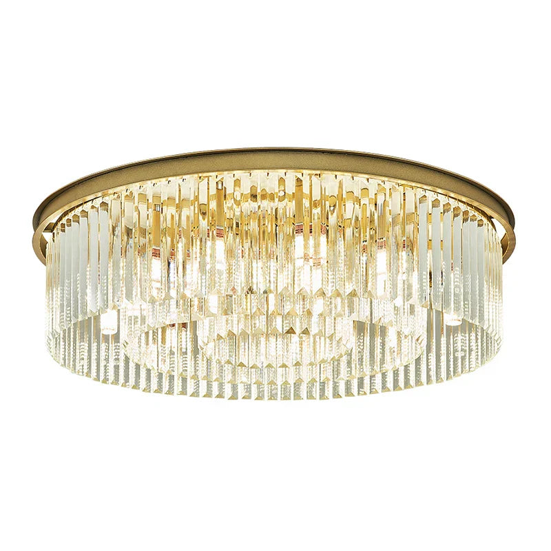 Crystal LED Ceiling Chandelier for Modern American Minimalist Décor