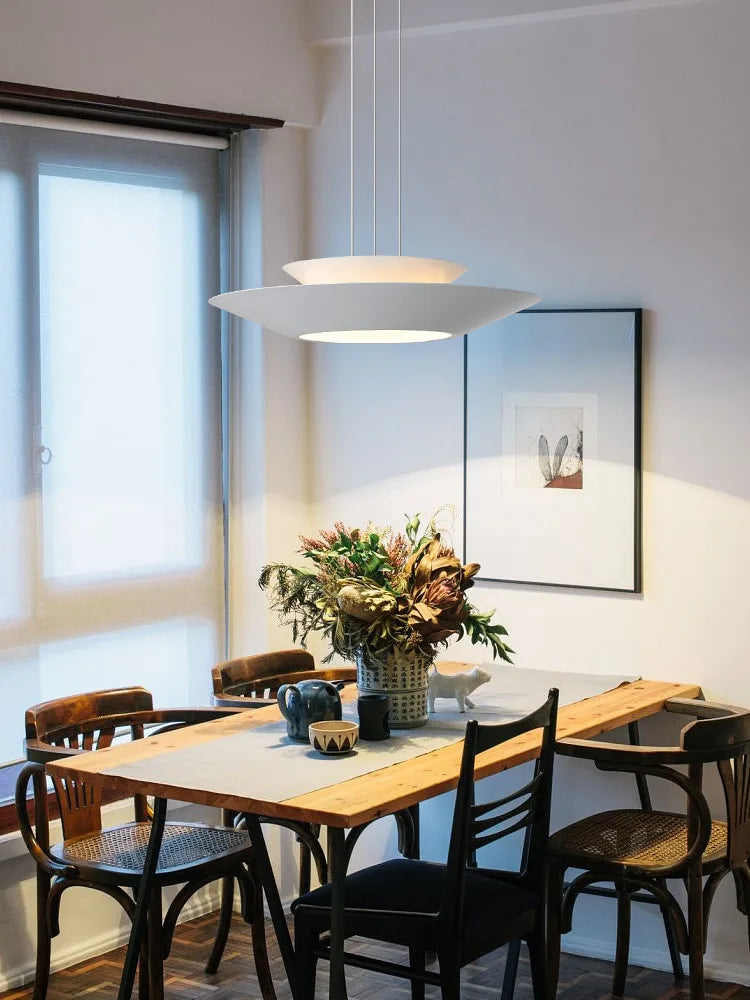 Round LED Chandelier: Modern Nordic Minimalist Dining Room Lamp for Living Room