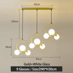Glass Ball Pendant Light | Modern Nordic G9 LED Lamp for Living Room & Bedroom