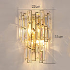 Crystal Wall Lamp for Modern Light Luxury Living Room, Bedroom, and Dining Area