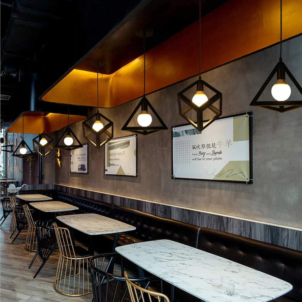 Industrial LED Pendant Ceiling Light for Home Living Room Kitchen Decor