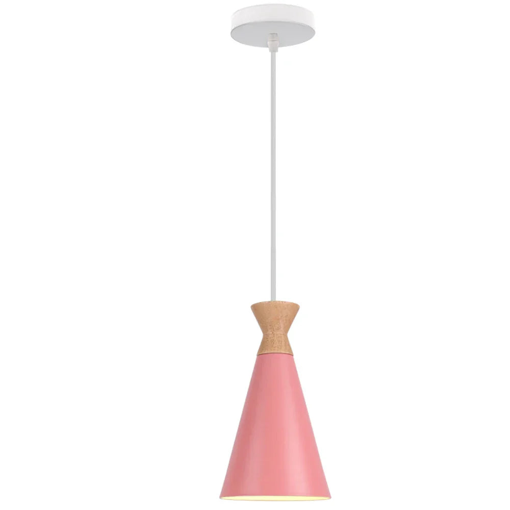 Vintage Modern Wood Pendant Lamp | Nordic Industrial LED Hanging Light