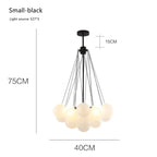 Modern Glass Ball Chandelier LED Lighting Fixtures for Restaurant and Children's Room