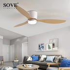 White LED Ceiling Fan Light with Remote Control