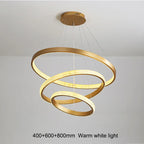 Gold Circle Chandelier Creative LED Lighting Modern Indoor Fixtures