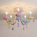Crystal Princess Chandelier for Children's Bedroom - Rainbow Makaron Lamps