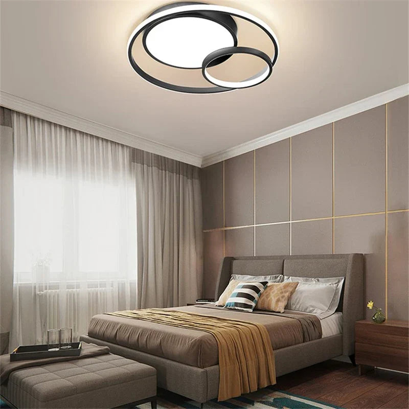 Geometry LED Ceiling Light: Modern Nordic Light Luxury for Living Room Decor
