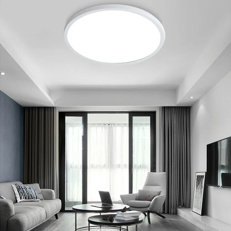 LED Ceiling Light: Modern Ultra-thin Panel, 6-48W, Surface Mounted for Living Room