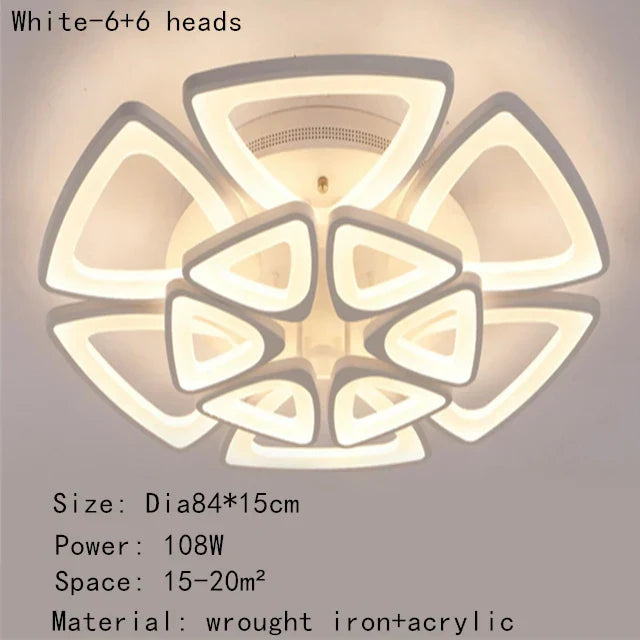 Geometric Petal Acrylic Ceiling Lamp: Romantic Decor for Living Room, Bedroom, Corridor