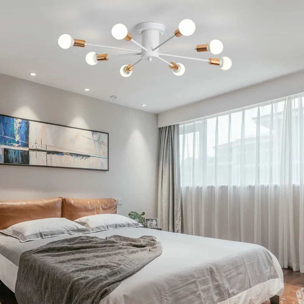 Retro Industrial Loft Sputnik Chandelier for Home Decor Dinning Cafe Bar