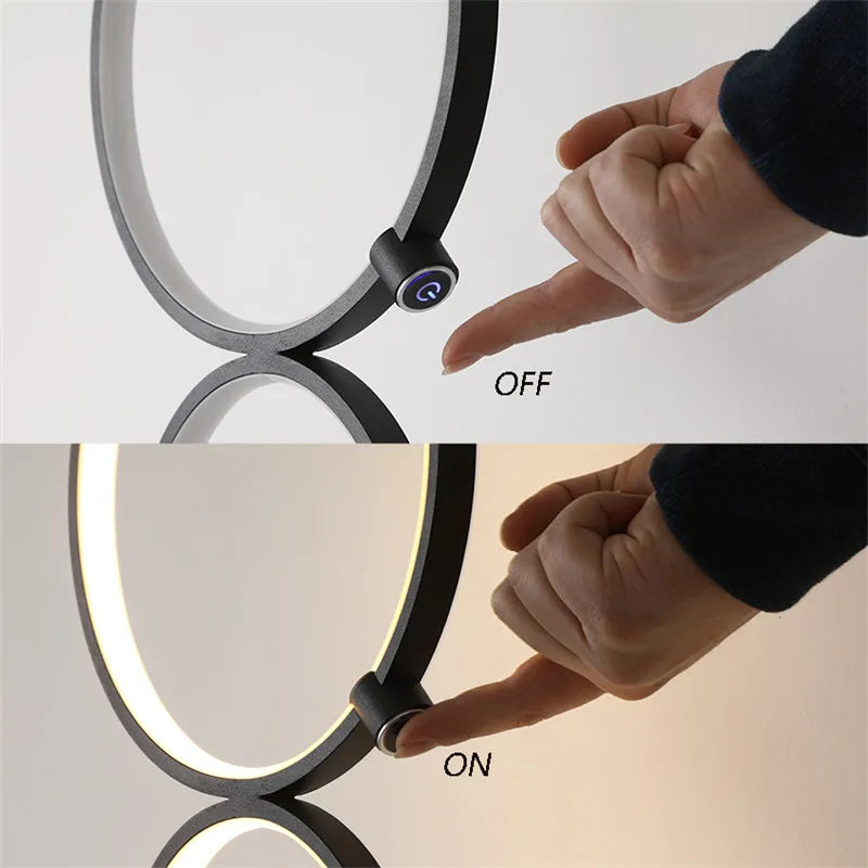 Modern Ring LED Floor Lamp for Home Decor and Lighting