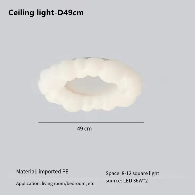 Nordic Cloud LED Pendant Chandelier for Modern Living, Dining, Bedroom