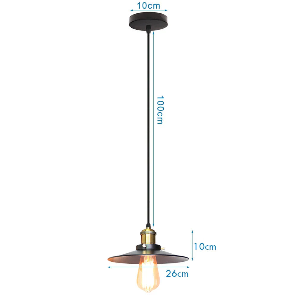 Industrial Pendant Light - Vintage Retro Chandelier LED Ceiling Lamp