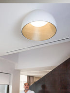 Modern Wood Grain Ceiling Lamp: Creative Minimalist Bedroom Study Light