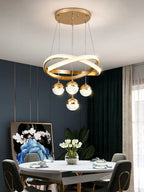 Modern Art Three-Head Chandelier for Dining Room and Bedroom