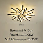 Modern LED Ceiling Chandelier for Home Living Room Bedroom Dining, Remote Control Lighting Fixtures