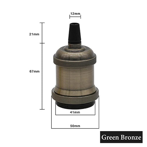 Vintage E27 Socket Pendant Lights with Edison Bulb Lamp Bases