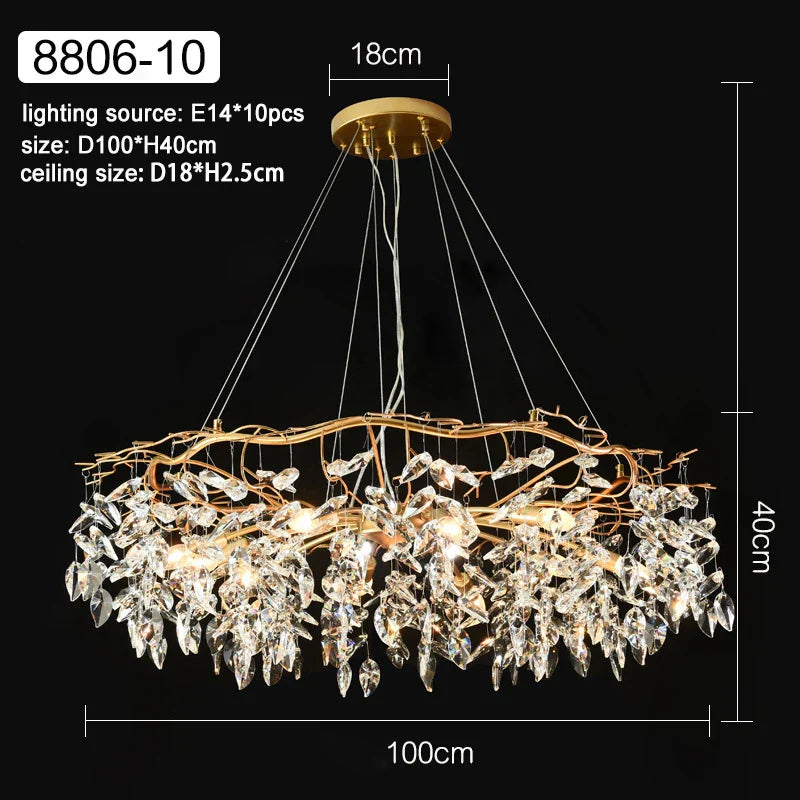 Modern Crystal Chandelier: Luxury Home Décor Lighting for Living Room & Lobby
