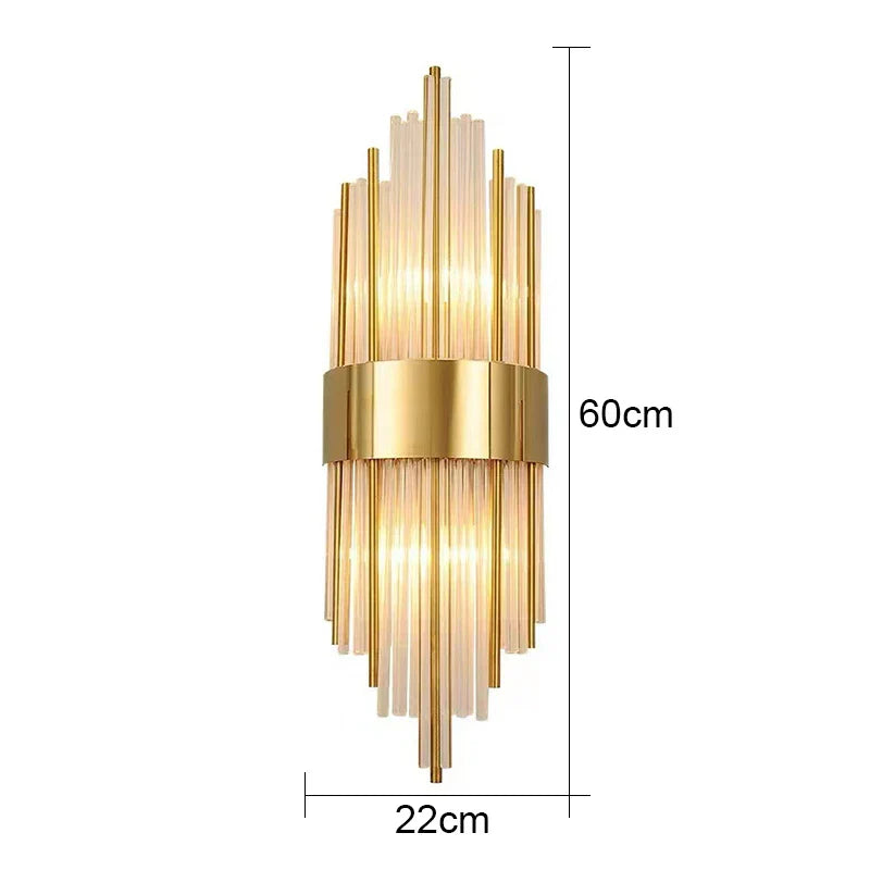Luxury Crystal Wall Lamp for Modern Living Room and Bedroom LED Lighting