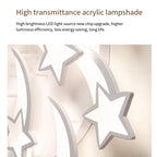 Modern LED Star Chandelier with Remote Control Indoor Lighting