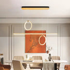 Modern Rings Chandelier for Living Room Dining Bedroom Ceiling Lamp