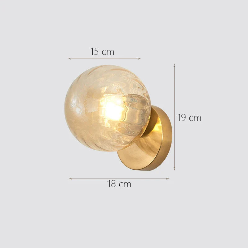 Glass Ball Wall Lamp: Modern Minimalist Nordic Style, Luxury Bedroom Lighting