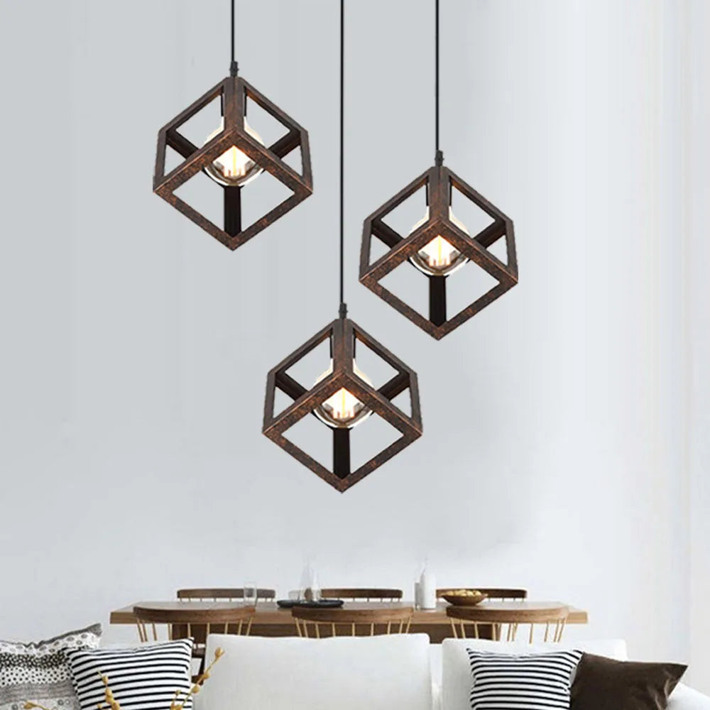 Nordic Vintage LED Pendant Light Colorful Hanging Fixture for Home and Hospitality