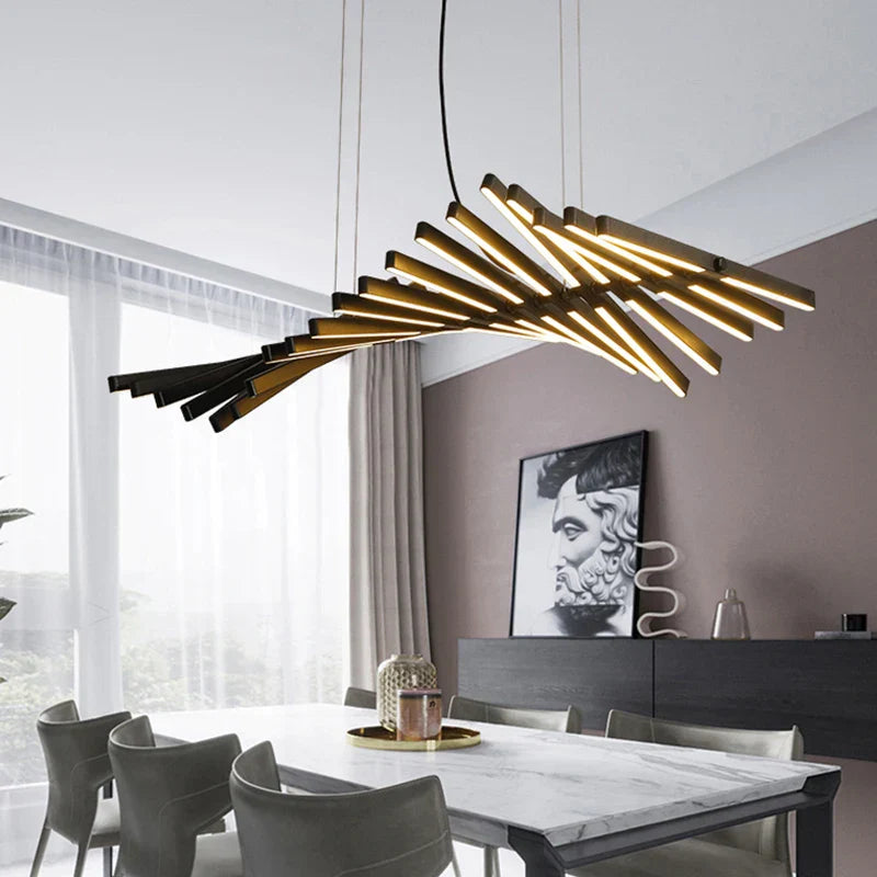 Modern LED Chandelier with Dimmable Control - Stylish Lighting for Home and Hotel