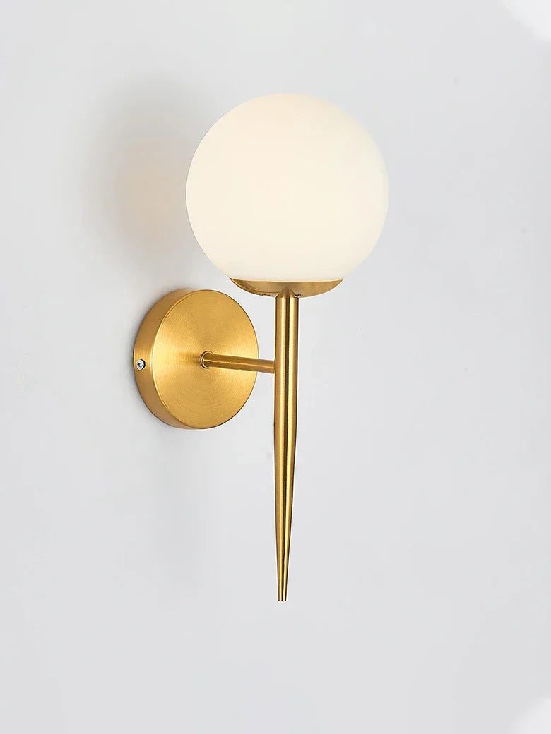 Brass Glass Wall Sconce Lighting, Classic Nordic Loft Interior Fixture