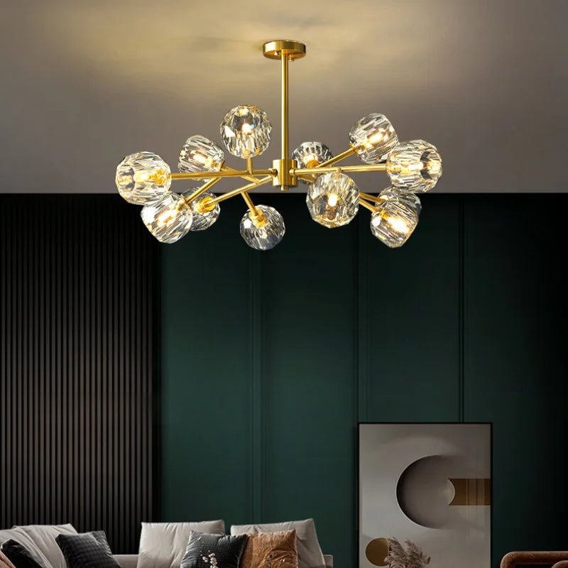 Crystal LED Chandelier Ceiling Light for Elegant Home Décor