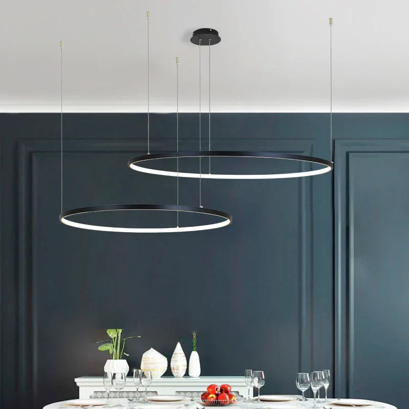 Circular LED Chandelier: Modern Circle Lights for Interior Lighting Engineering