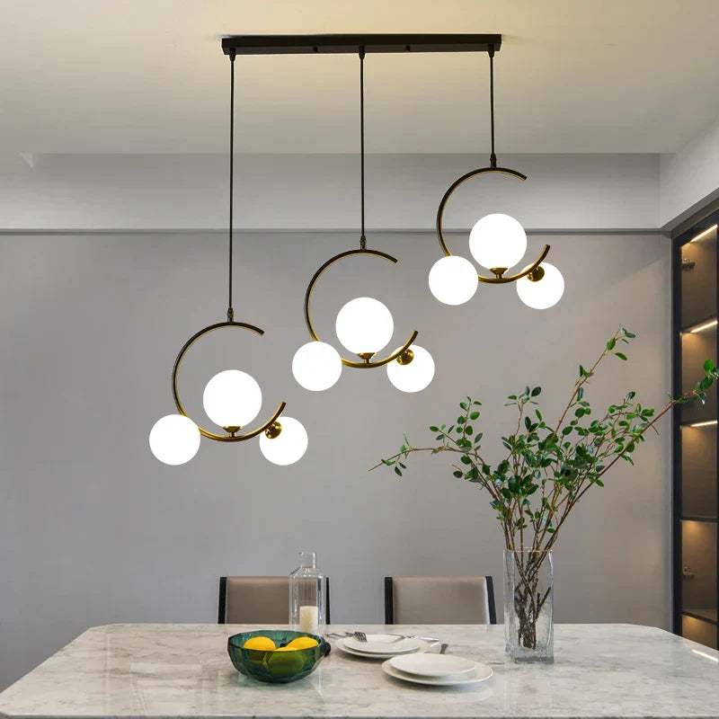 Glass Ball Pendant Light | Modern Nordic G9 LED Lamp for Living Room & Bedroom