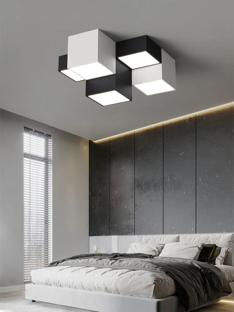 Bedroom Ceiling Lamp: New Modern Master Bedroom Lighting, Nordic Design, Black&White