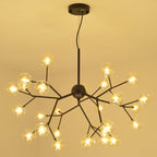 Heracleum Firefly Glass Ball Chandelier: Gold Luxury Lighting for Dining Kitchen Staircase