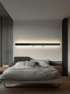 Minimalist Wall Lamp for Bedroom with Storage and Hooks
