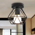 Vintage Industrial LED Ceiling Light Shade for Living Room Kitchen Cage Home Decor