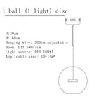 Bubble Glass LED Chandelier for Kids Room Kitchen Office Restaurant