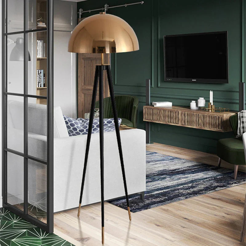 Tripod Mushroom Floor Lamp Vintage Design for Living Room Bedroom Home