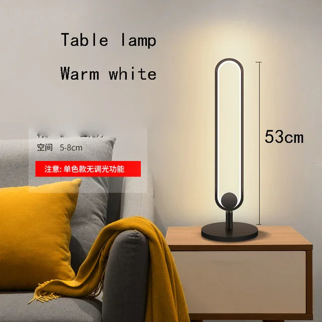 RGB LED Floor Lamp with Remote Control - Modern Minimalist Standing Light