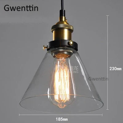 Industrial Glass Pendant Light for Modern Home Decor
