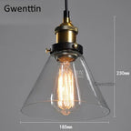 Industrial Glass Pendant Light for Modern Home Decor
