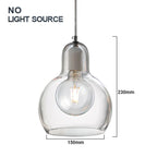 Glass Pendant Light: Modern Nordic E27 LED Hanging Lamp for Indoor Decoration