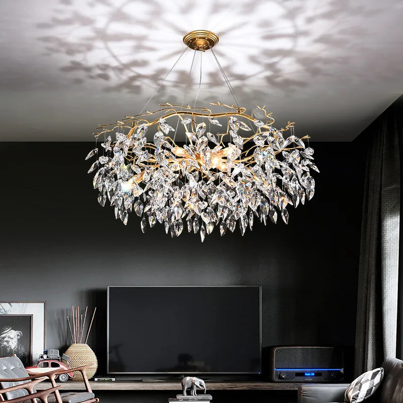 Modern Crystal Chandelier: Luxury Home Décor Lighting for Living Room & Lobby