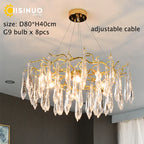 LED Crystal Chandelier: Luxury Home Decoration Living Room Hanging Lamp