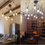 Vintage Industrial Spider Chandelier Ceiling Pendant Light - DIY Art Suspension Decor