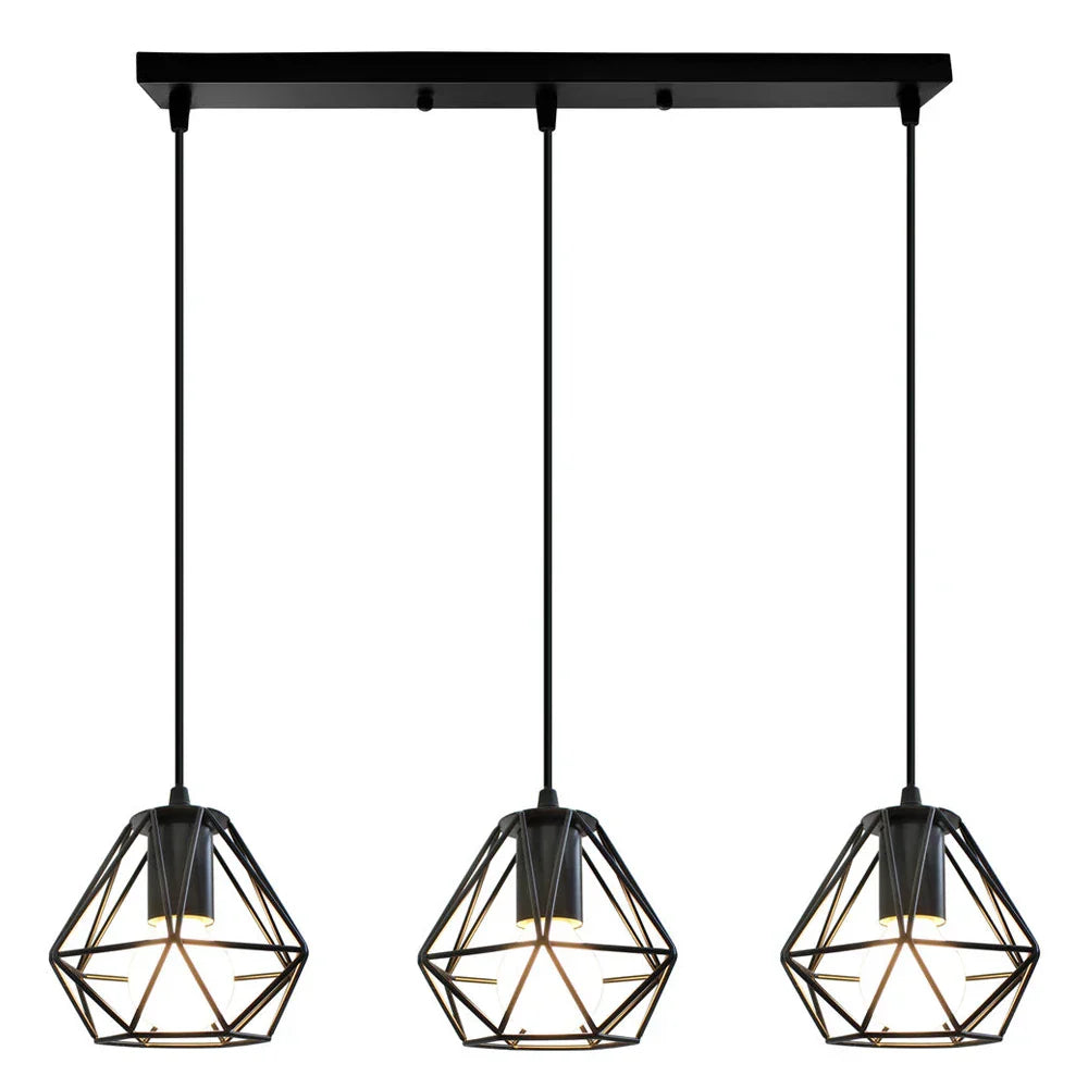 Vintage Cage Pendant Light Chandelier for Home Kitchen Living Room Lighting
