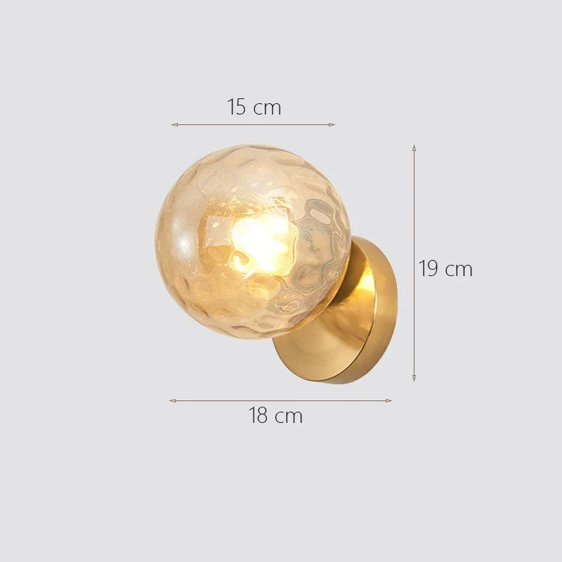 Glass Ball Wall Lamp: Modern Minimalist Nordic Style, Luxury Bedroom Lighting